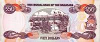 Банкнота Багамские острова Багамы 1992 год 50     UNC