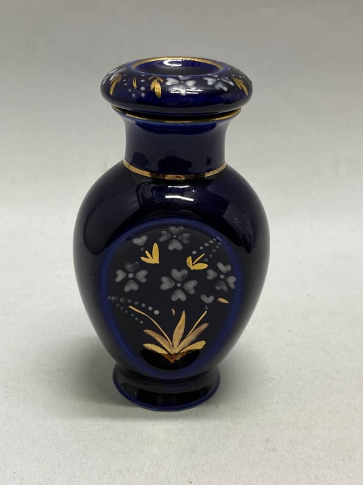 Чайница фарфоровая кобальт Возрождение