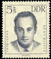 (1962-054) Марка Германия (ГДР) "Рене Блик"    Анти-фашисты II O