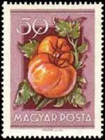 (1954-041) Марка Венгрия "Томаты"    Сельскохозяйственная выставка III Θ
