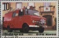 (1987-027) Марка Северная Корея "Немецкая пожарная машина"   Пожарные машины III Θ