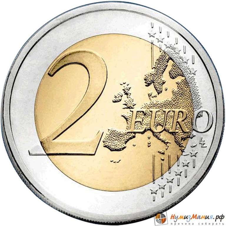 (004) Монета Германия (ФРГ) 2008 год 2 евро &quot;Гамбург&quot; Двор A Биметалл  UNC