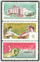 (1964-047) Сцепка (3 м) Вьетнам "Солидарность"   Конференция солидарности III Θ