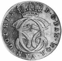 (№1769km608) Монета Дания 1769 год 1 Speciedaler