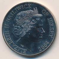 () Монета Остров Джерси 2004 год 5 фунтов ""   UNC