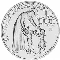 () Монета Ватикан 1996 год 1000 лир ""   AU