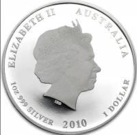 (1985) Монета Австралия 2010 год 1 доллар   Серебро (Ag)  UNC