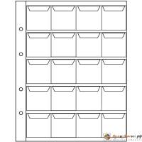 Лист в альбом Нумис на 20 монет с карманами (упаковка 10 шт) Россия