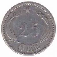() Монета Дания 1905 год   ""   Серебро (Ag)  VF