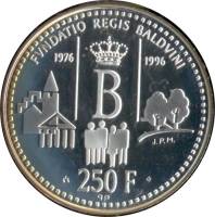 () Монета Бельгия 1996 год 250  ""   Биметалл (Серебро - Ниобиум)  AU