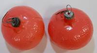 Набор ёлочных игрушек "Мандарины", 2 шт, диаметр 6 см., СССР (сост. на фото)