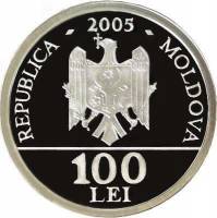 (№2005km32) Монета Молдова 2005 год 100 Lei (Король Буребиста единой Даки и Геты)