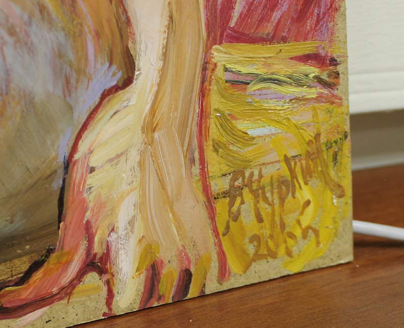 Картина В.М. Чуркин &quot;Обнажённая натура. №1&quot;, 41х60 масло, оргалит, 2005 г. (см. фото)