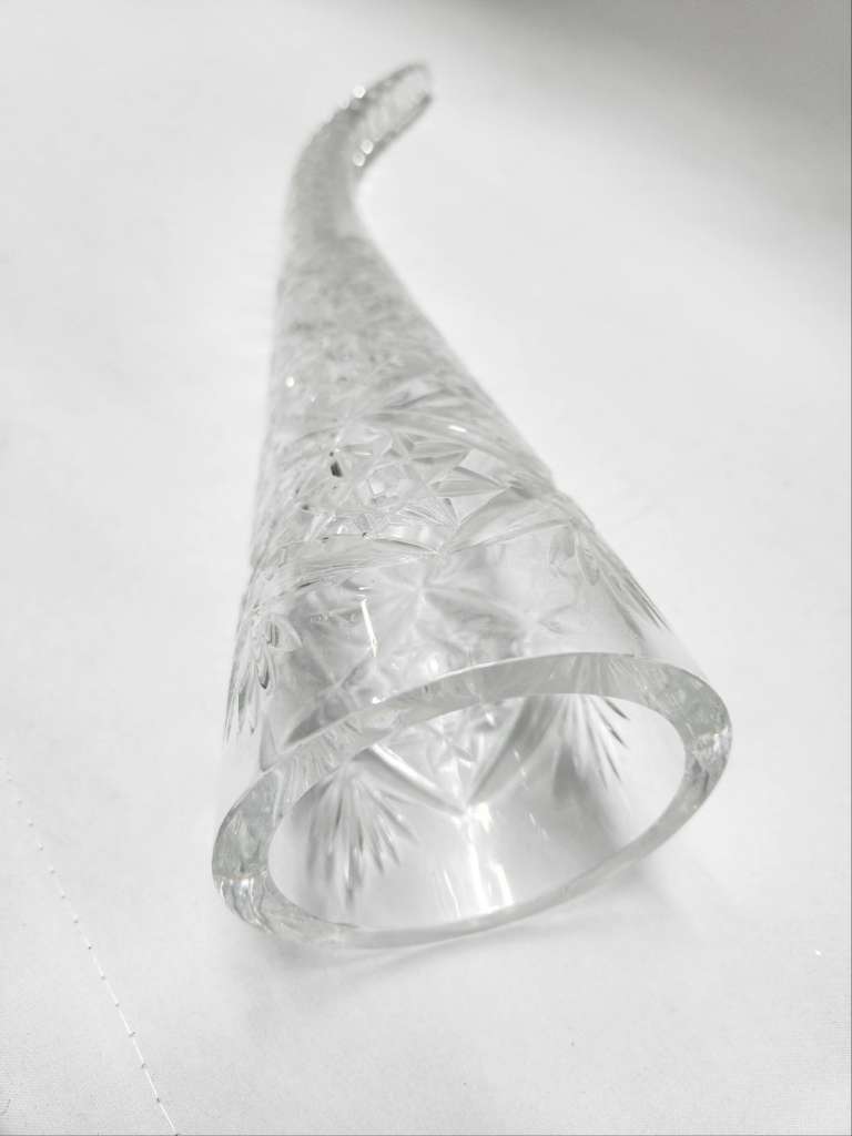 Рог хрустальный декоративный 45 см СССР