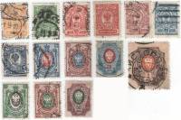 1908-094-106 108 Серия Набор марок 14 шт Россия Без ВЗ, Верт мел сетка  19 выпуск II Θ