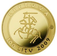 (№2009km166) Монета Литва 2009 год 100 Litų (Тысячелетия упоминания имени горит.)
