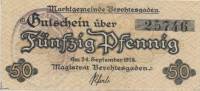 (№1918) Банкнота Германия 1918 год "50 Pfennig"