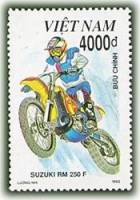 (1992-044) Марка Вьетнам "Сузуки Rm 250f"    Гоночные мотоциклы III Θ