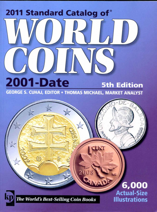 Каталог &quot;Монеты мира с 2001 года. 5-е издание&quot; Краузе Германия (ФРГ) 2010 Мягкая обл. 600 с. С чёрно