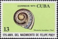 (1974-044) Марка Куба "Улитка"    175 лет со дня рождения Фелипе Пои III Θ