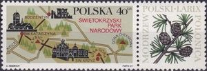 (1969-019) Марка + купон Польша "Туристический маршрут"   Туризм III &Theta;