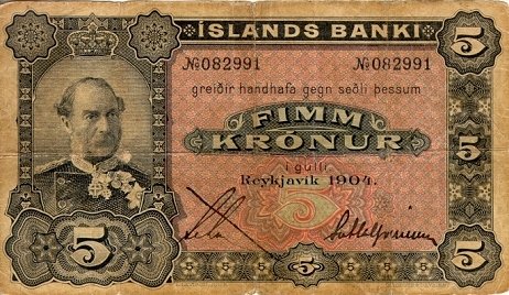 () Банкнота Исландия 1904 год 5  &quot;&quot;   UNC