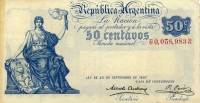 (№1899P-231) Банкнота Аргентина 1899 год "50 Centavos"