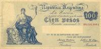 (№1902P-239 A) Банкнота Аргентина 1902 год "100 Pesos" (Подписи: Aubone  Sala)