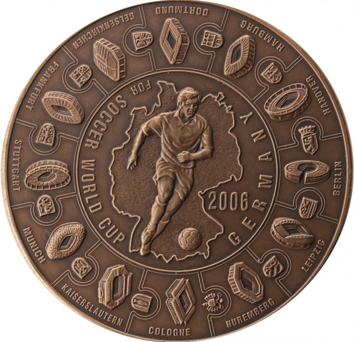 (2006) Монета Либерия 2006 год 5 долларов &quot;ЧМ по футболу Германия 2006&quot;  Медь  UNC