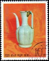 (1977-037) Марка Северная Корея "Чайник, династия Коре"   Фарфоровые вазы III Θ