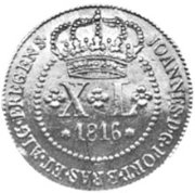 (№1816km311) Монета Бразилия 1816 год 40 Reacute;is (Р)