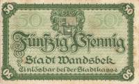 (№1918) Банкнота Германия 1918 год "50 Pfennig"