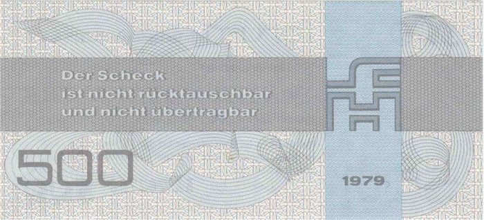 () Банкнота Германия (ГДР) 1979 год 500  &quot;&quot;   UNC