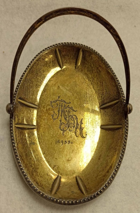 Конфетница, Серебро 875 пр. Позолота 1958 г. (103 гр.)