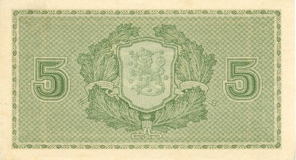 (1922) Банкнота Финляндия 1922 год 5 марок    UNC