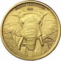(№2012) Монета Габон 2012 год 5,000 CFA Francs (Слон)