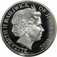 () Монета Остров Джерси 2009 год 5 фунтов ""   UNC