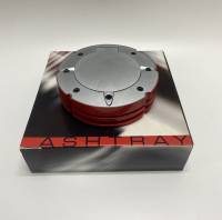 Пепельница с кнопкой открывания крышки в подарочной коробке
