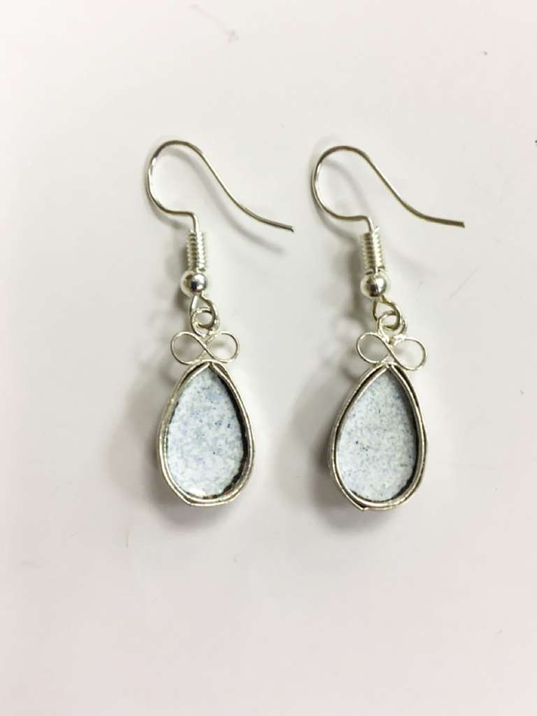 Серьги "Финифть", серебрение (сост. на фото)