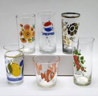 Стаканы с рисунком стекло 6 штук Pepsi и другие