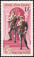(1967-060) Марка Венгрия "Дон Карлос"    Сцены из известных опер III Θ