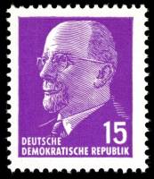 (1961-041) Марка Германия (ГДР) "Вальтер Ульбрихт"  фиолетовая  Председатель Гос. совета II Θ