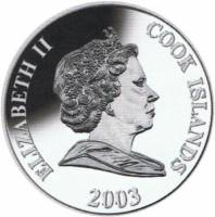 () Монета Острова Кука 2003 год 5 долларов ""   AU