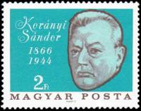 (1966-053) Марка Венгрия "Шандор фон Кораний"    100 лет со дня рождения Шандора фон Кораний II Θ