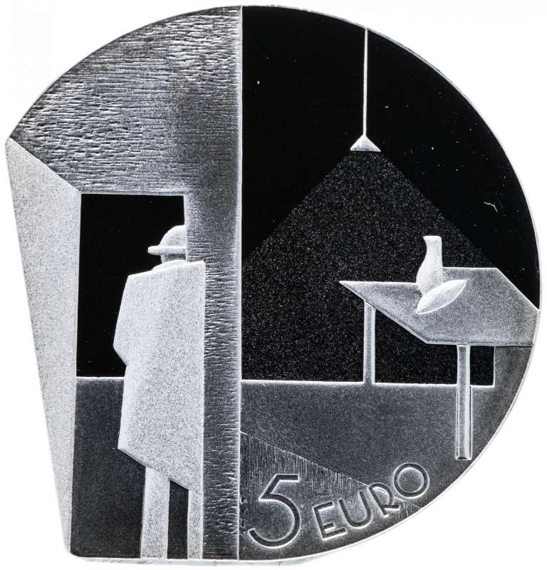 (2019) Монета Латвия 2019 год 5 евро &quot;Никлавс Струнке&quot;  Серебро Ag 925  PROOF в коробке