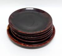 Блюдца, набор 6 шт., керамика (сост. на фото)