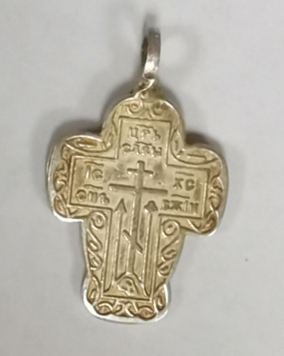Нательный крестик православный украшение с распятием 3 см