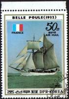 (1987-023) Марка Северная Корея "Бель Пуль"   Парусные корабли III Θ