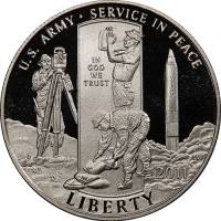 (2011s) Монета США 2011 год 50 центов   Армия США Медь-Никель  PROOF