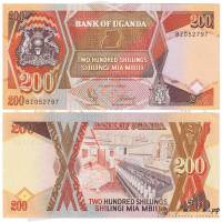 (,) Банкнота Уганда 1991 год 200 шиллингов    UNC